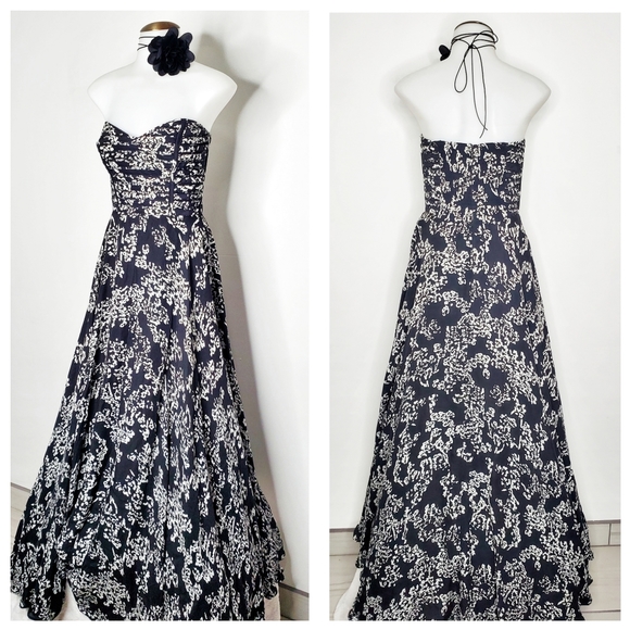 Parker | 100% Silk Tamara Sweetheart Neck Strapless Maxi Gown Dress - Picture 1 of 12